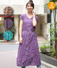 チチカカ |エスニックアロハ2wayワンピース