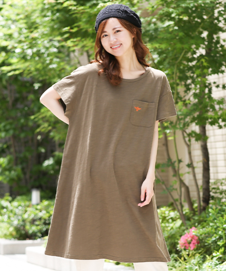 チチカカ |ワンポイント刺繍ワンピース(大きいサイズ)