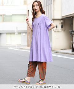 チチカカ |ワンポイント刺繍ワンピース(大きいサイズ)