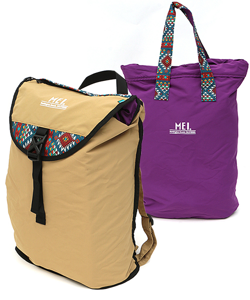 mei商品です MEI（メイ）の「MEIリサイクルナイロンリュック（バック