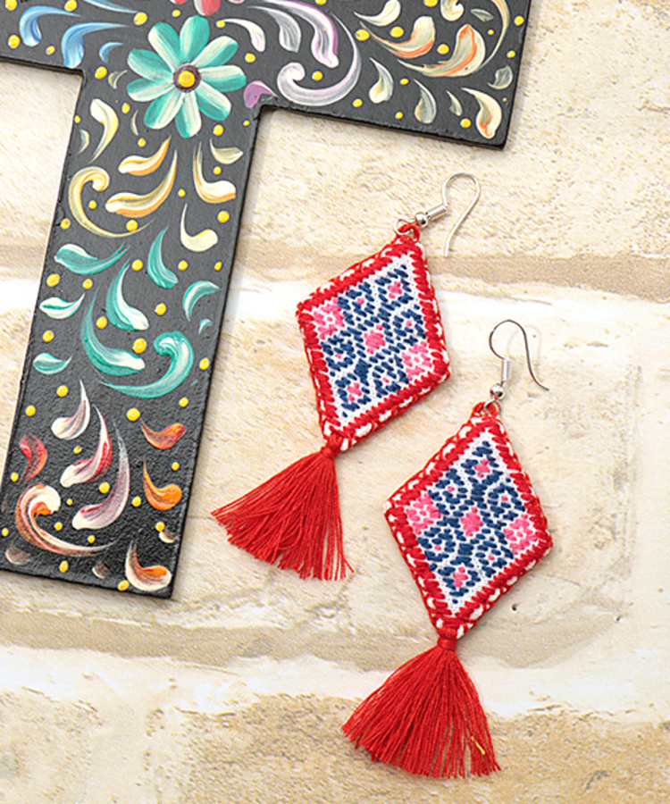 メキシコ刺繍 ピアス / ピアス | エスニックファッション＆雑貨の