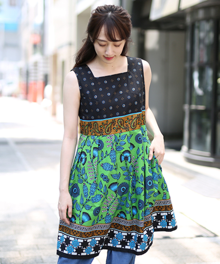 チチカカ |カンガプリント ワンピース