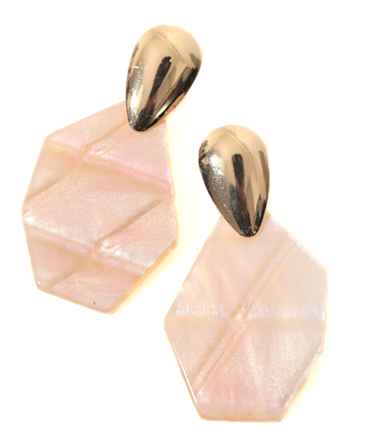 チチカカ |シェル風アセチ×メタル ピアス