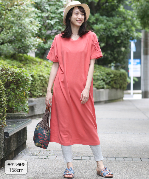 ダマスク刺繍ドルマン ワンピース / ワンピース | エスニック