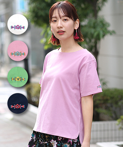 チチカカ |ワンポイント刺繍Tシャツ