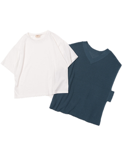 チチカカ |ニットベスト×Tシャツセット