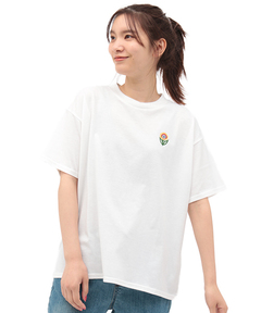 チチカカ |ワンポイントフラワー刺繍Tシャツ
