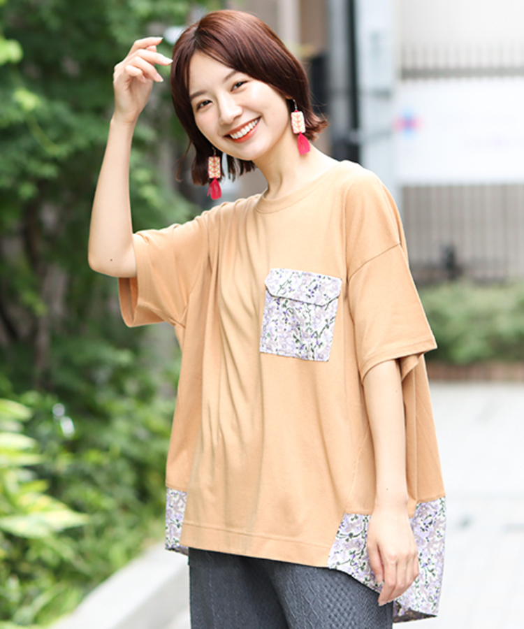 チチカカ |アウトポケットコンビプルオーバー(大きいサイズ)