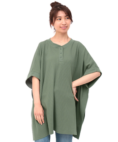 チチカカ |2WAYワッフルケープポンチョ