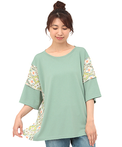 チチカカ |カスリプリント切り替えプルオーバー