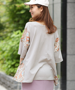 チチカカ |カスリプリント切り替えプルオーバー