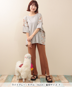 チチカカ |カスリプリント切り替えプルオーバー