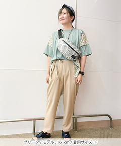 チチカカ |カスリプリント切り替えプルオーバー