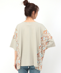 チチカカ |カスリプリント切り替えプルオーバー