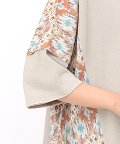 チチカカ |カスリプリント切り替えプルオーバー