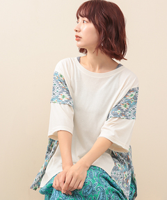 チチカカ |カスリプリント切り替えプルオーバー