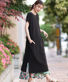 チチカカ |2WAYリサイクルコットンリブワンピース