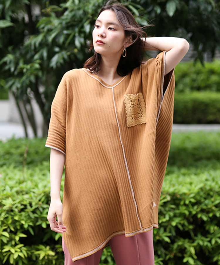 チチカカ |リサイクルコットンメッシュテレコプルオーバー