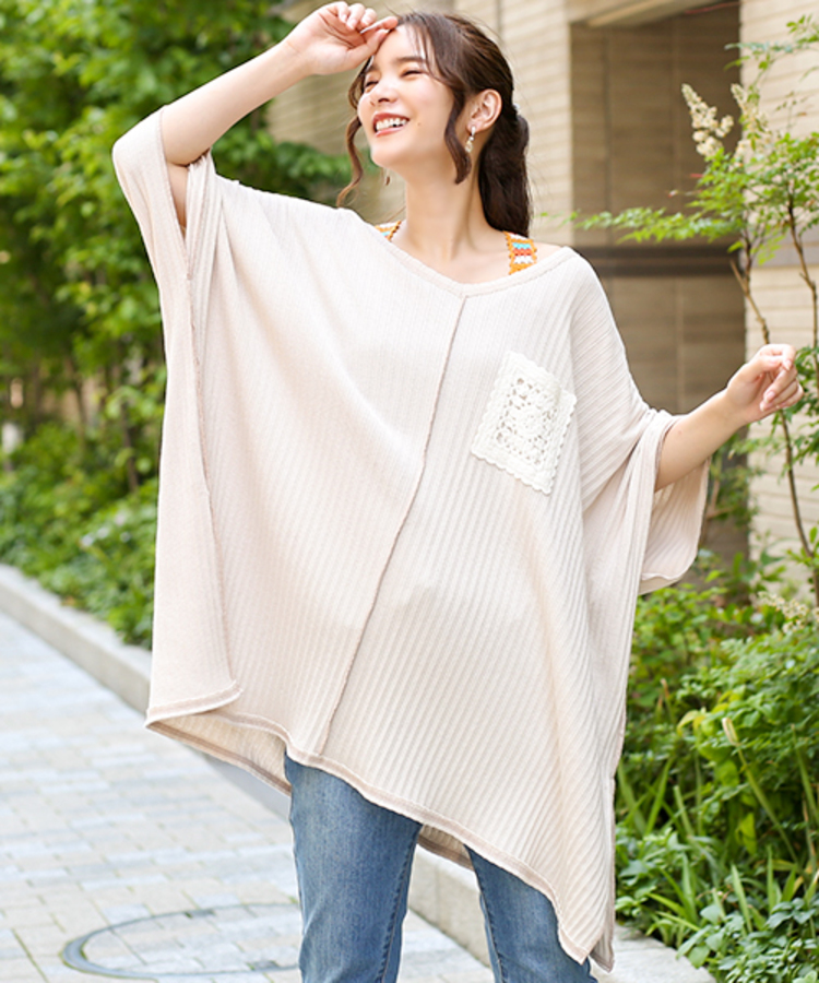 チチカカ |リサイクルコットンメッシュテレコプルオーバー