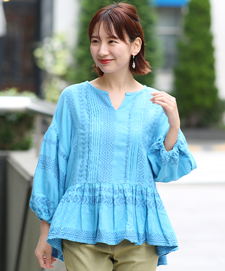 チチカカ |キカボーダージャカードプルオーバー