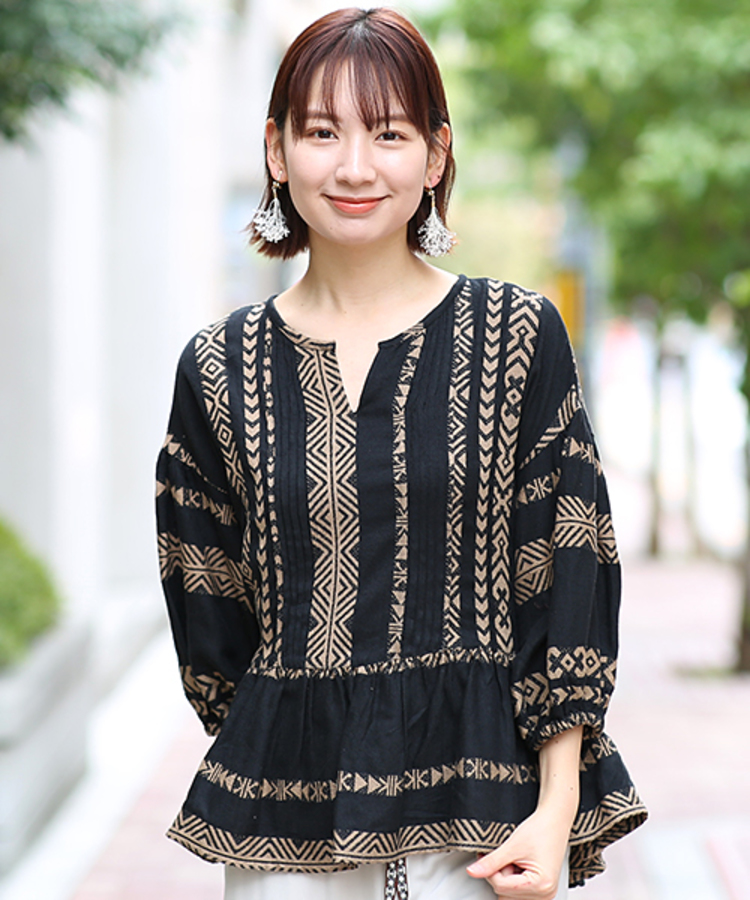 チチカカ |キカボーダージャカードプルオーバー