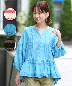 チチカカ |キカボーダージャカードプルオーバー