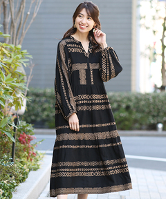 チチカカ |キカボーダージャカードワンピース