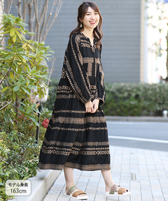 チチカカ |キカボーダージャカードワンピース