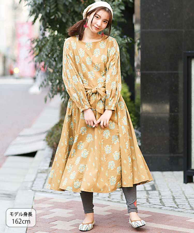 チチカカ |フロールブロックプリントワンピース