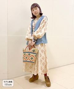 チチカカ |フロールブロックプリントワンピース