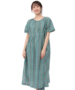 チチカカ |2WAY手織りストライプワンピース