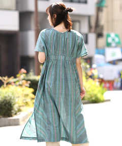 チチカカ |2WAY手織りストライプワンピース