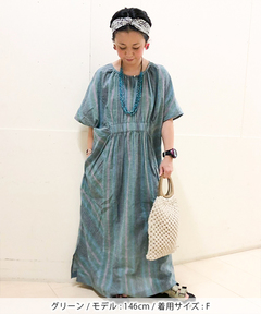 チチカカ |2WAY手織りストライプワンピース