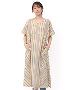 チチカカ |2WAY手織りストライプワンピース