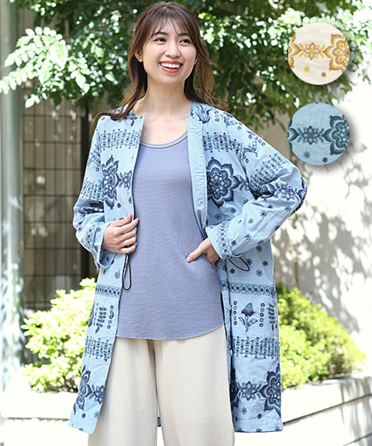 ボタニカル刺繍ワンピース / ワンピース | エスニック