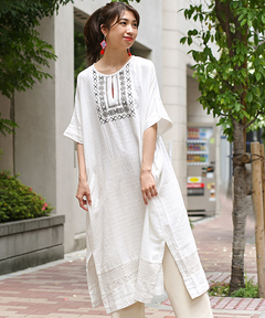 チチカカ |ハンドラクノウ刺繍ワンピース