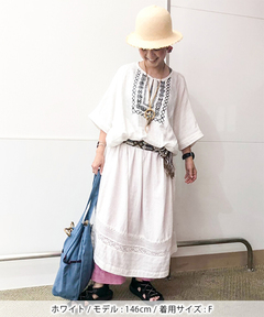 チチカカ |ハンドラクノウ刺繍ワンピース