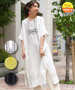 チチカカ |ハンドラクノウ刺繍ワンピース