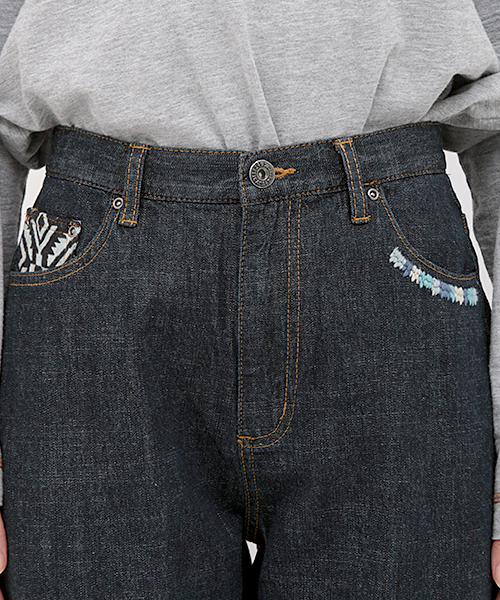 ヴィンテージパッチデニムパンツ / パンツ | エスニック