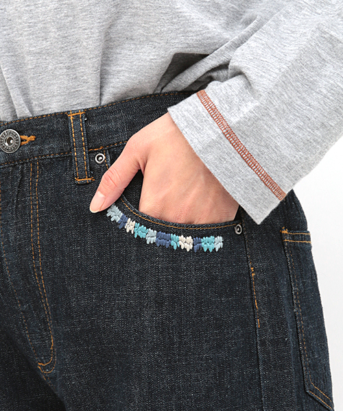 ヴィンテージパッチデニムパンツ / パンツ | エスニック