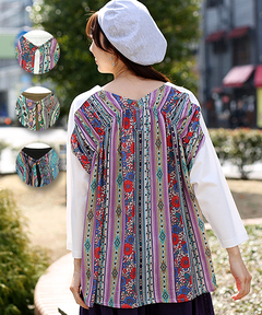 チチカカ |パッチストライププリントプルオーバー