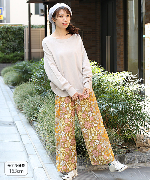 レトロフラワーパッチパンツ / パンツ | エスニックファッション