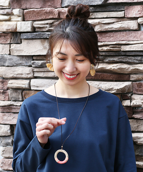ラタンサークルネックレス / ネックレス | エスニックファッション