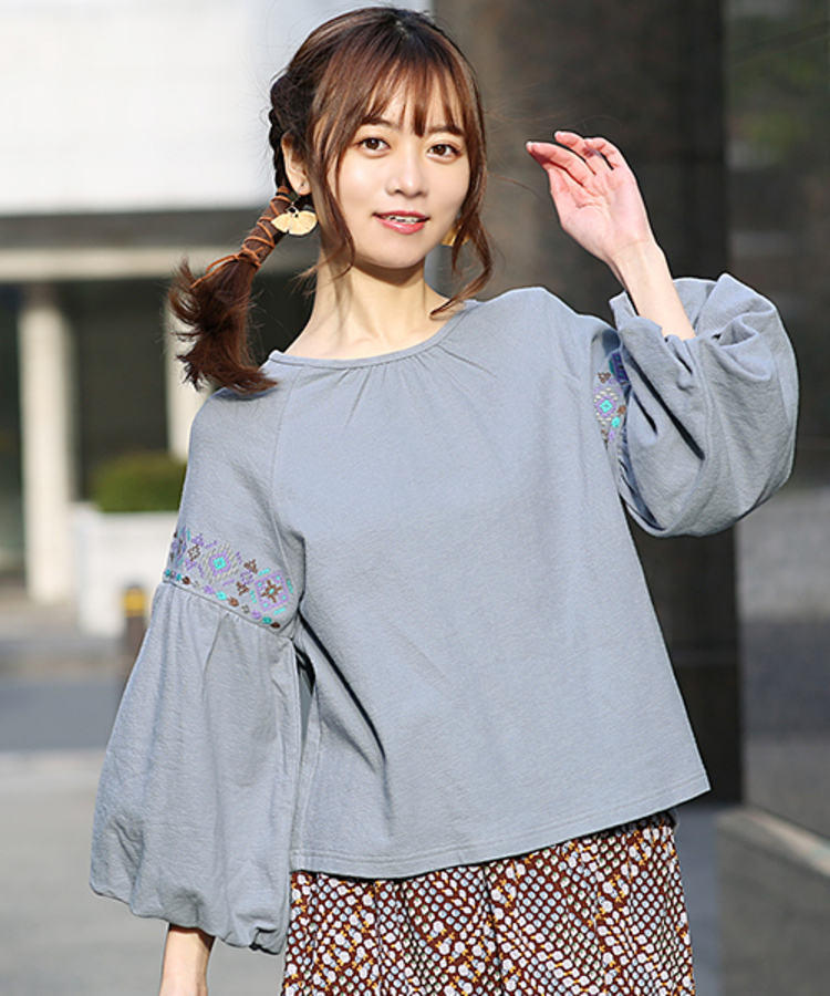 チチカカ |キカ刺繍バルーンスリーブプルオーバー