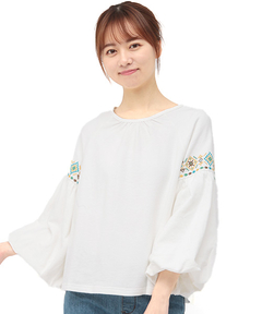 チチカカ |キカ刺繍バルーンスリーブプルオーバー