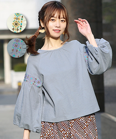 チチカカ |キカ刺繍バルーンスリーブプルオーバー