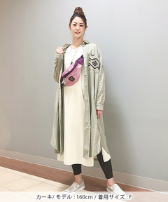 チチカカ |ストライプ×クロス刺繍シャツワンピース