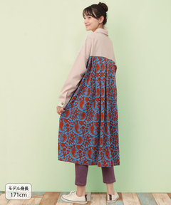 チチカカ |シャンブレープリントコンビワンピース