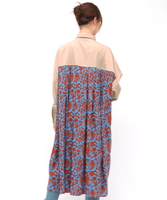 チチカカ |シャンブレープリントコンビワンピース