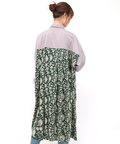 チチカカ |シャンブレープリントコンビワンピース